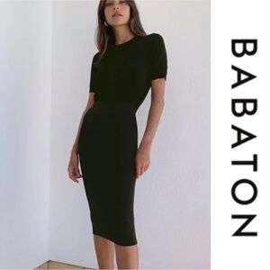 Aritzia Babaton Sculpt Knit Tube Skirt size small midi